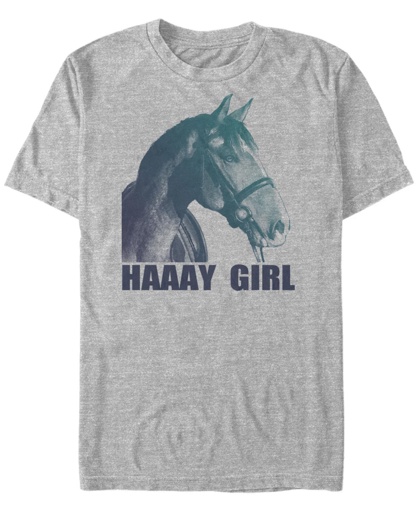 Мужская футболка Fifth Sun Haaay Girl Horse Short Sleeve Crew, цвет: Меланжевый — фото 1