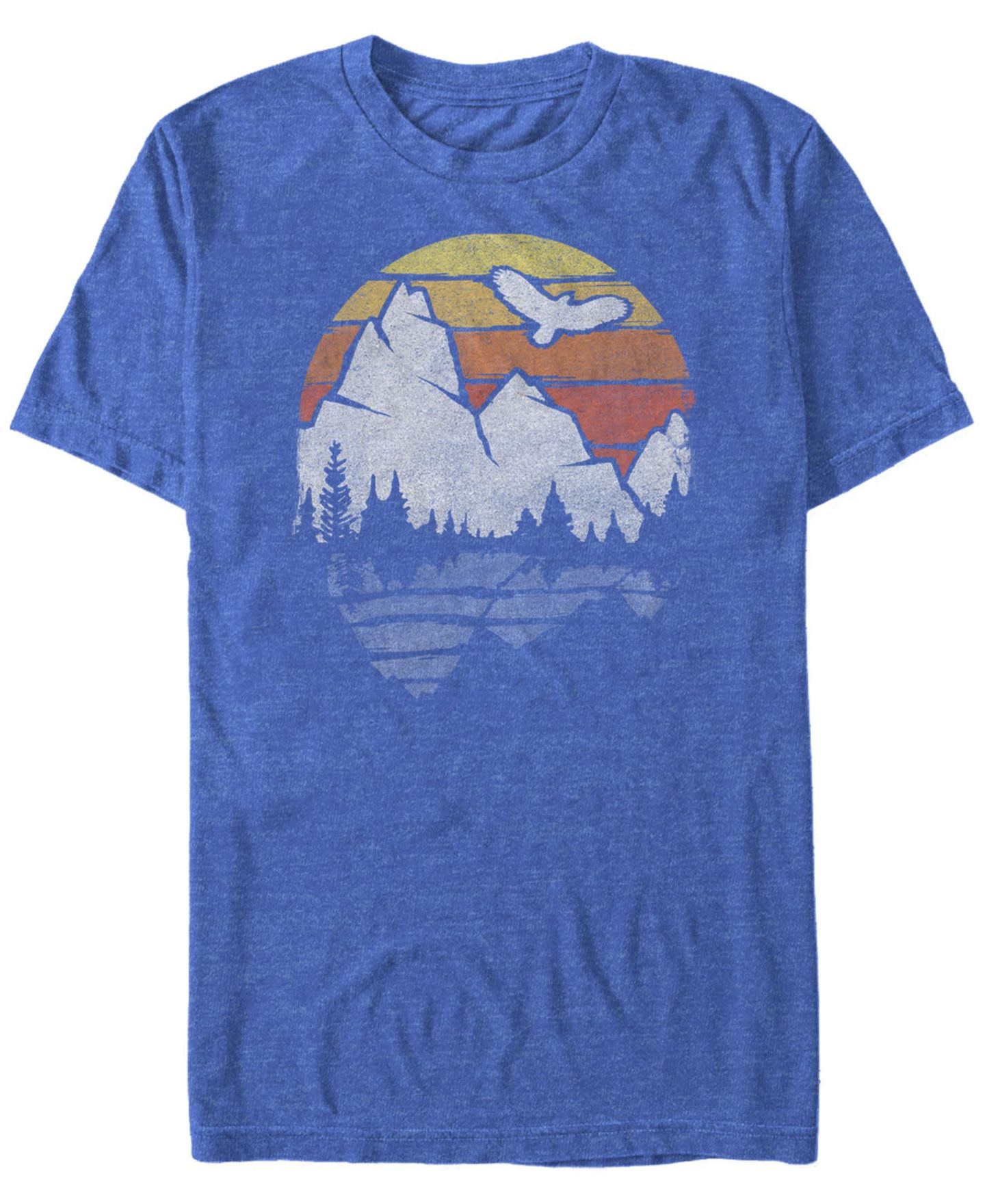 Мужская футболка Fifth Sun Summer Camping Short Sleeve Crew, цвет: Королевский синий меланжевый — фото 1