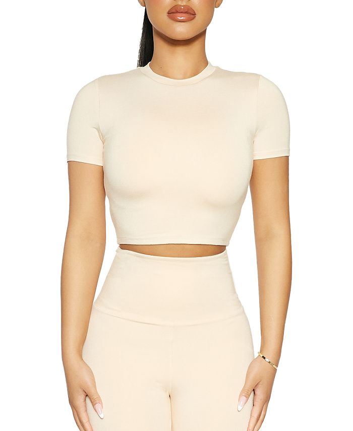 Naked Wardrobe The Nw High Neck Crop Top And Reviews Tops Women Macys