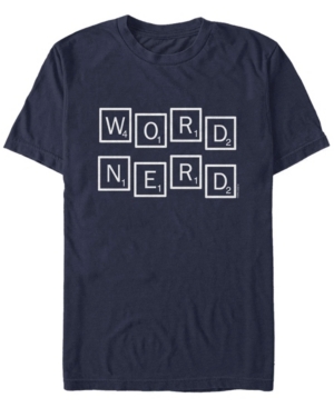 Fifth Sun Men's Word Nerd Short Sleeve Crew T-shirt In Navy
