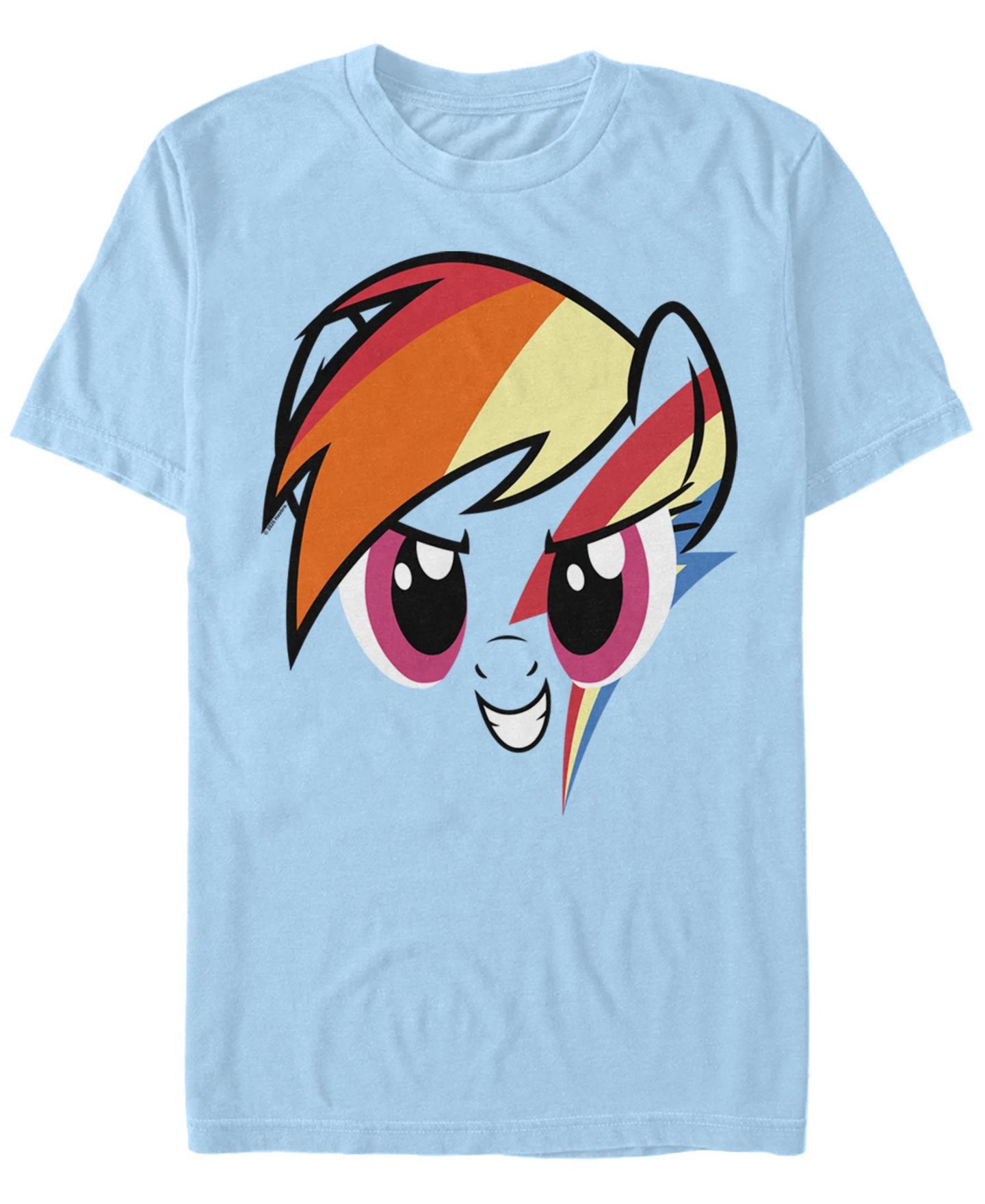 Мужская футболка Fifth Sun Rainbow Dash Face Short Sleeve Crew, цвет: Светлый синий — фото 1