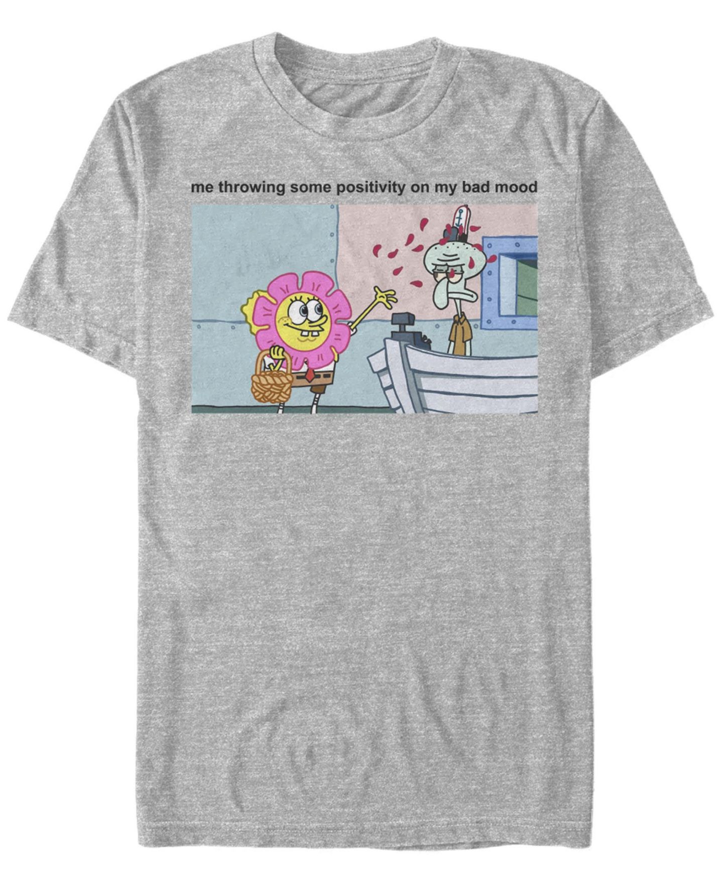 Мужская футболка Fifth Sun Positivity Meme Short Sleeve Crew, цвет: Меланжевый — фото 1