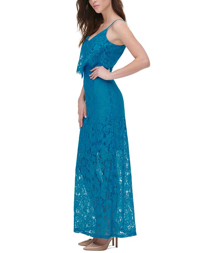 GUESS Floral Lace Gown & Reviews - Dresses - Women - Macy's