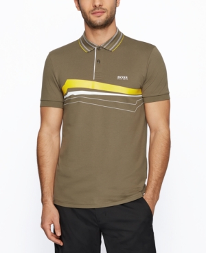 Boss Men's Chest-Print Slim-Fit Polo