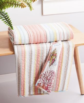 Brighton Coral Quilted Throw, 50" x 60"