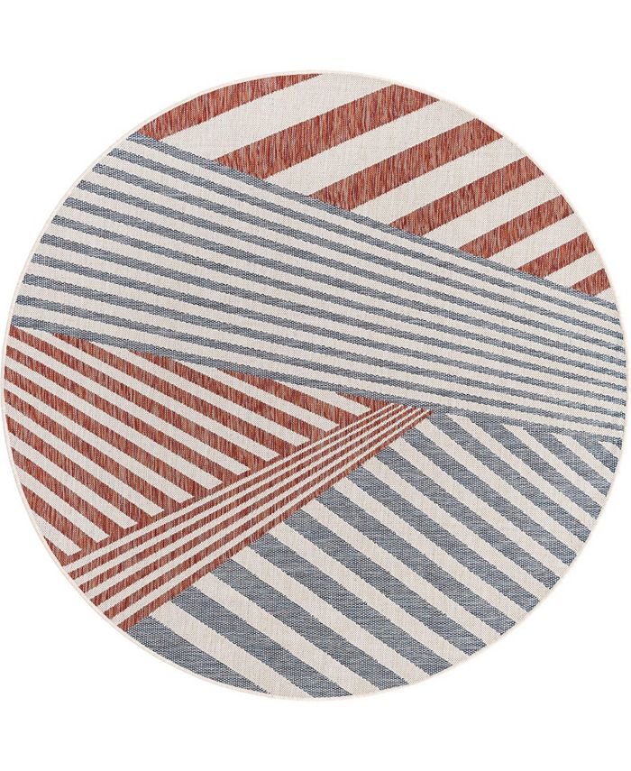 Jill Zarin Outdoor Americana 6'7" x 6'7" Round Area Rug Macy's