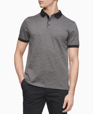 CALVIN KLEIN MEN'S LIQUID TOUCH PATTERN POLO SHIRT