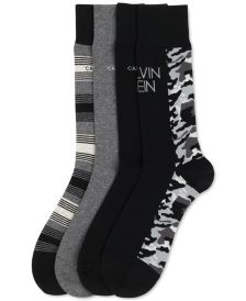 Mens 4-Pk. Assorted Dress Crew Socks