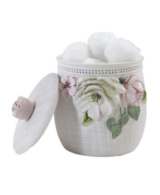 Spring Garden Peony Resin Covered Jar