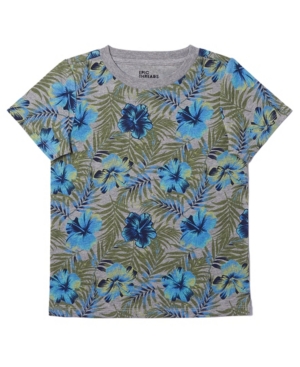 Little Boys Short Sleeve Allover Floral Print Tee