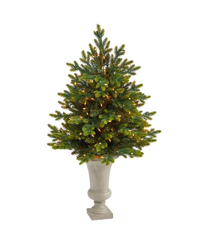 Nearly Natural North Carolina Fir Artificial Christmas Tree with 150 Lights and 563 Bendable