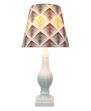 Creative Motion Polyresin Table Lamp with Silk Shade