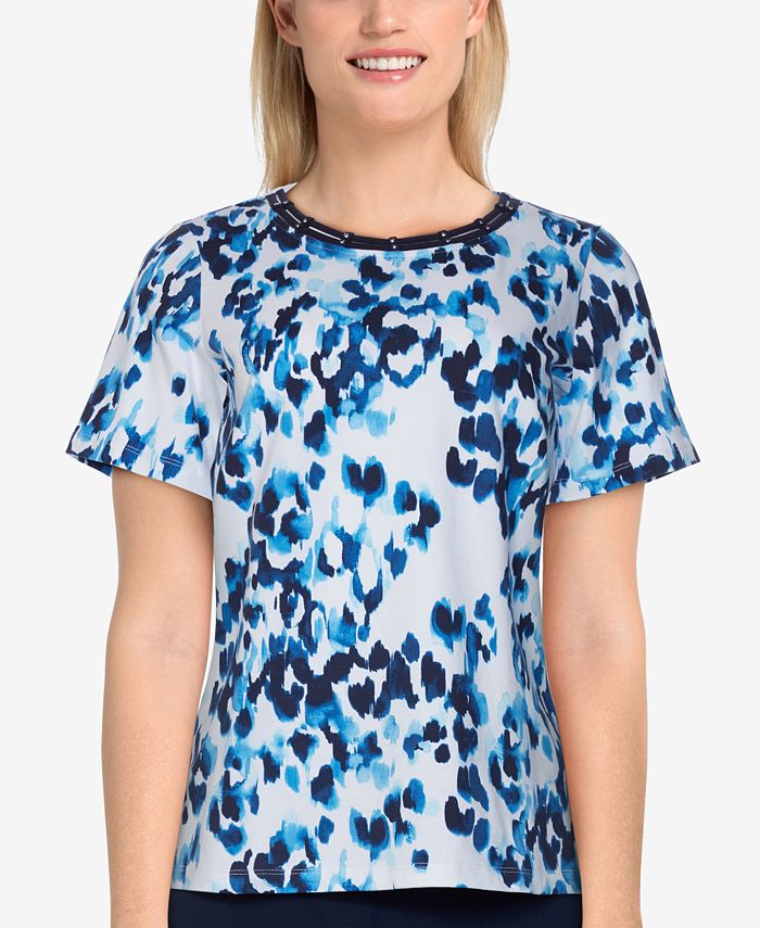 petite animal print tops