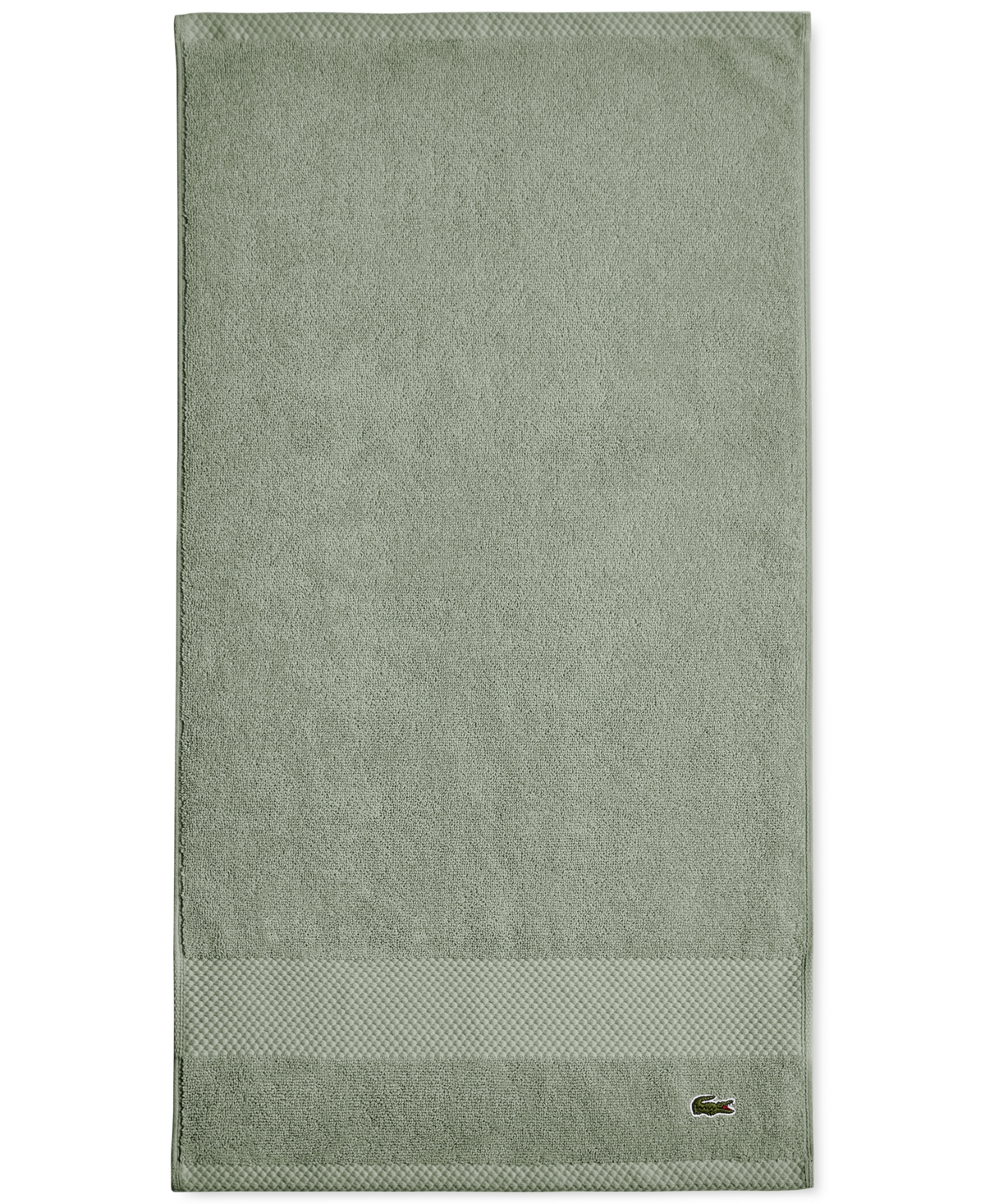 Lacoste Home Heritage Anti-microbial Supima Cotton Hand Towel, 16" X 30" In Aloe