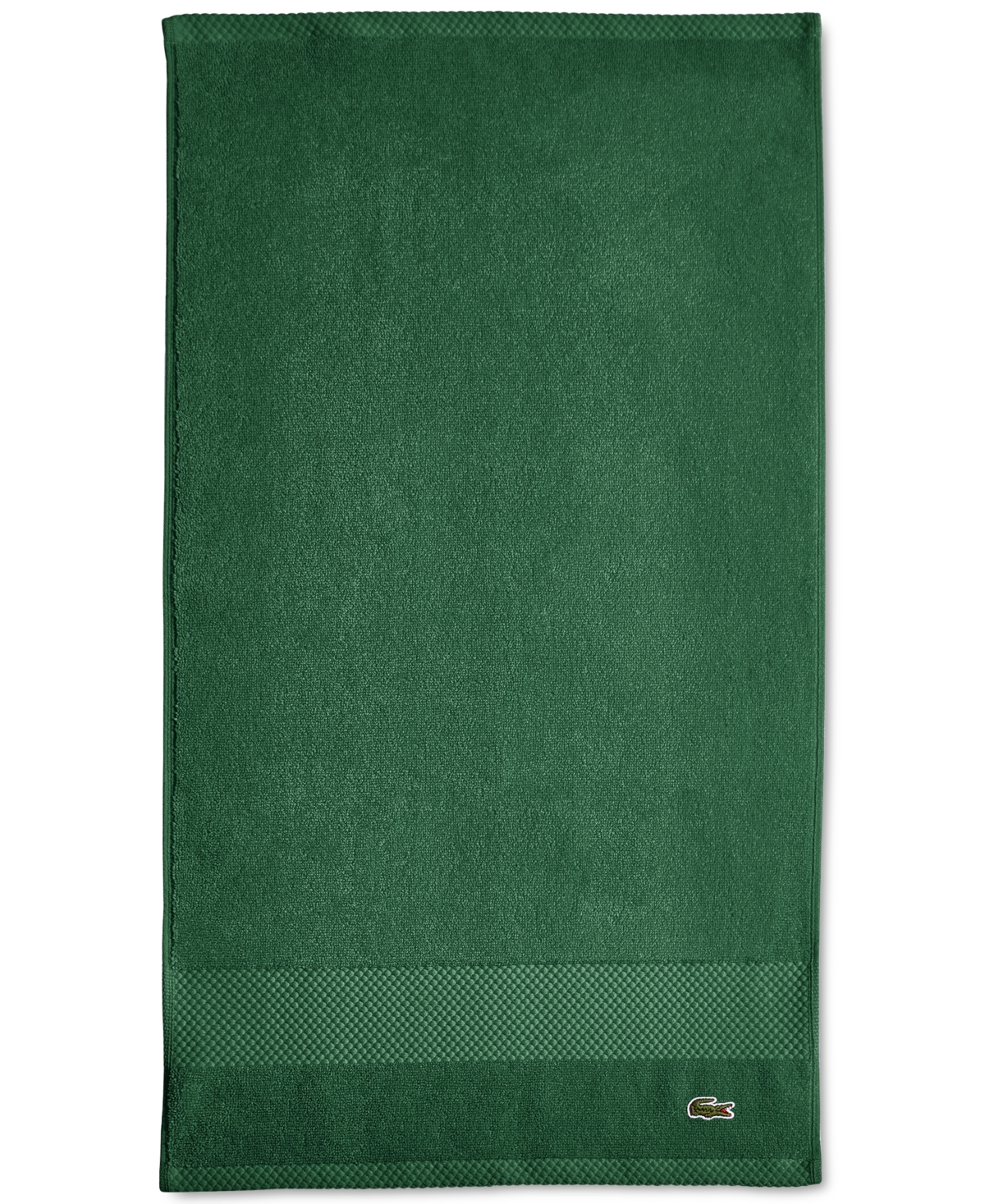 Lacoste Heritage Supima Cotton Wash Cloth, Croc Green, 13 x 13