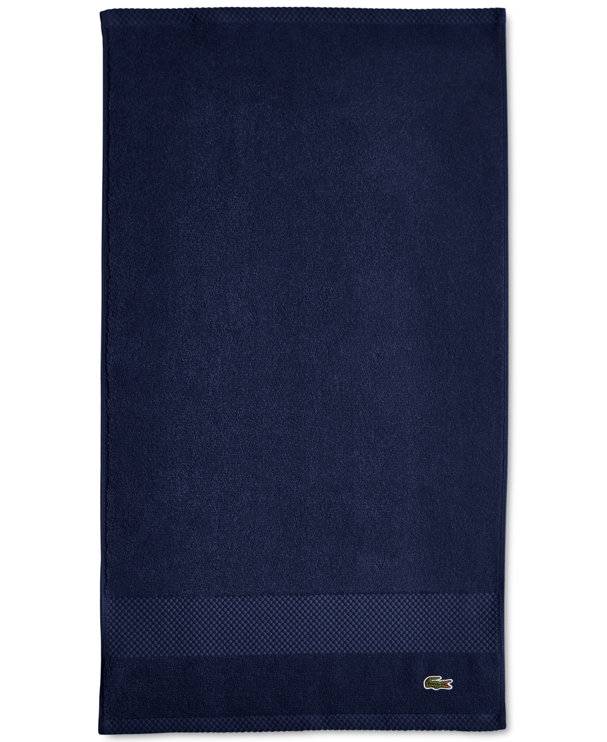 Lacoste Home Heritage Anti-microbial Supima Cotton Hand Towel, 16" X 30" In Navy