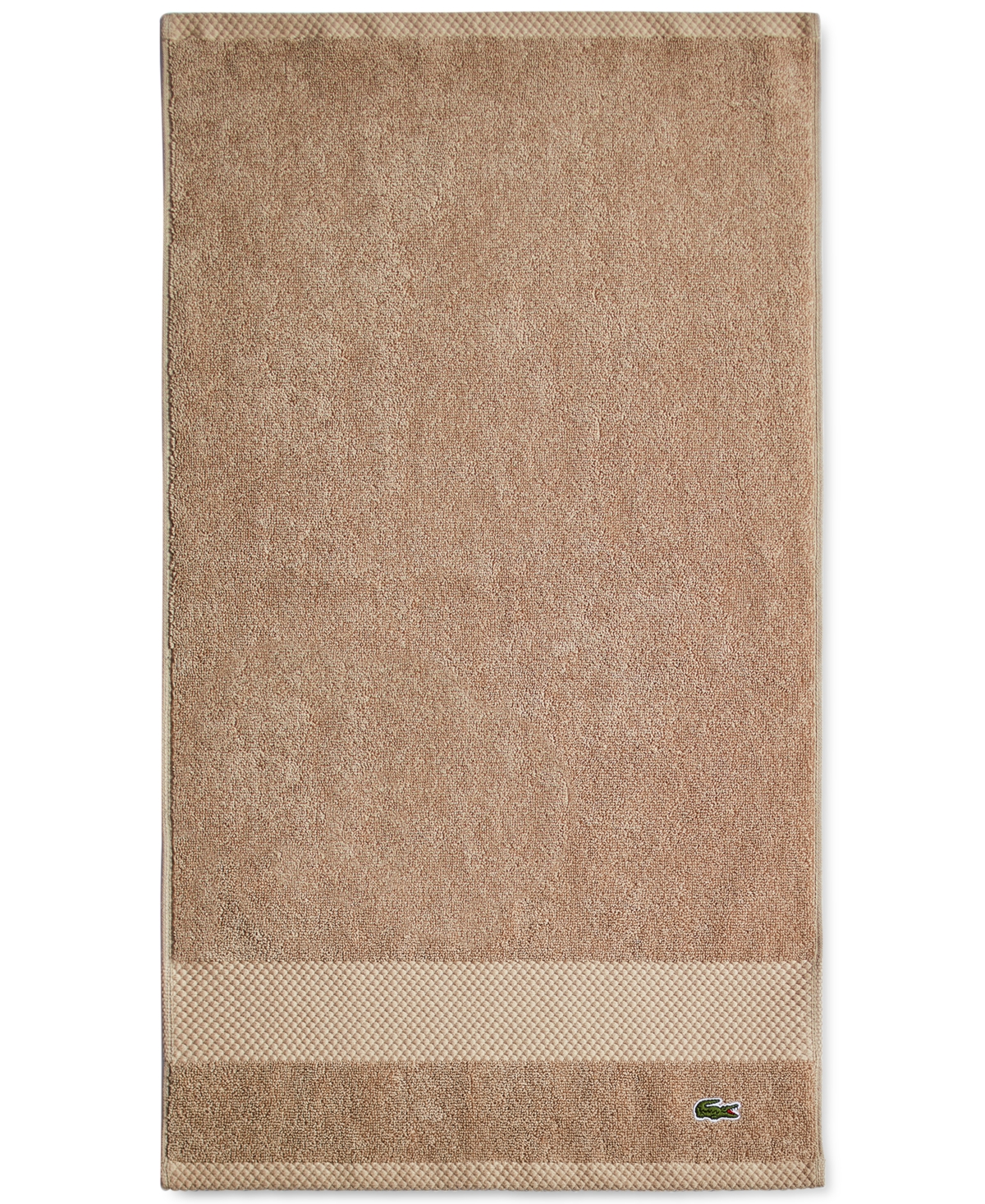Lacoste Home Heritage Anti-microbial Supima Cotton Hand Towel, 16" X 30" In Sand