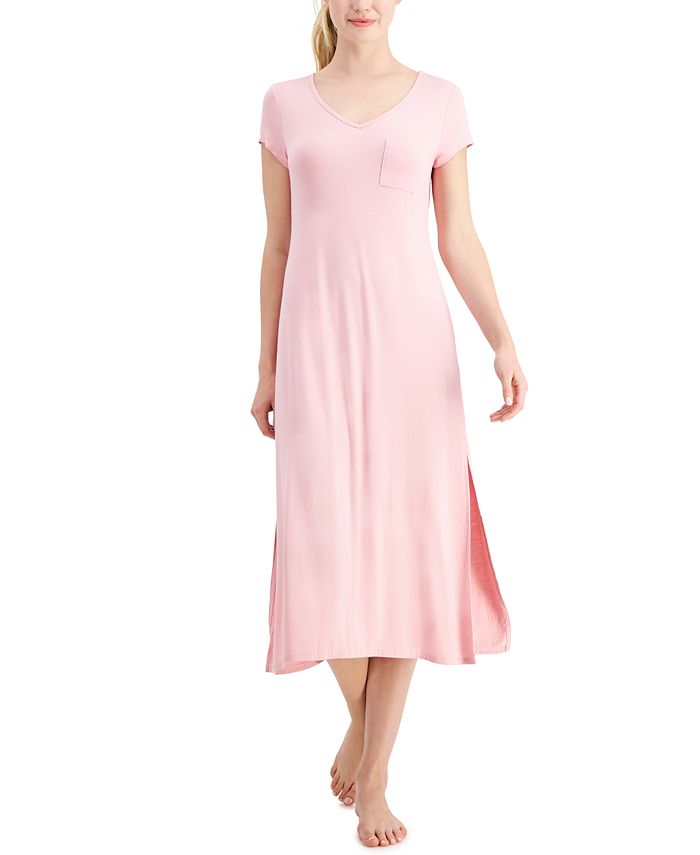 Alfani Ultra-Soft Long Sleepshirt Nightgown, Created for Macy's - Macy's
