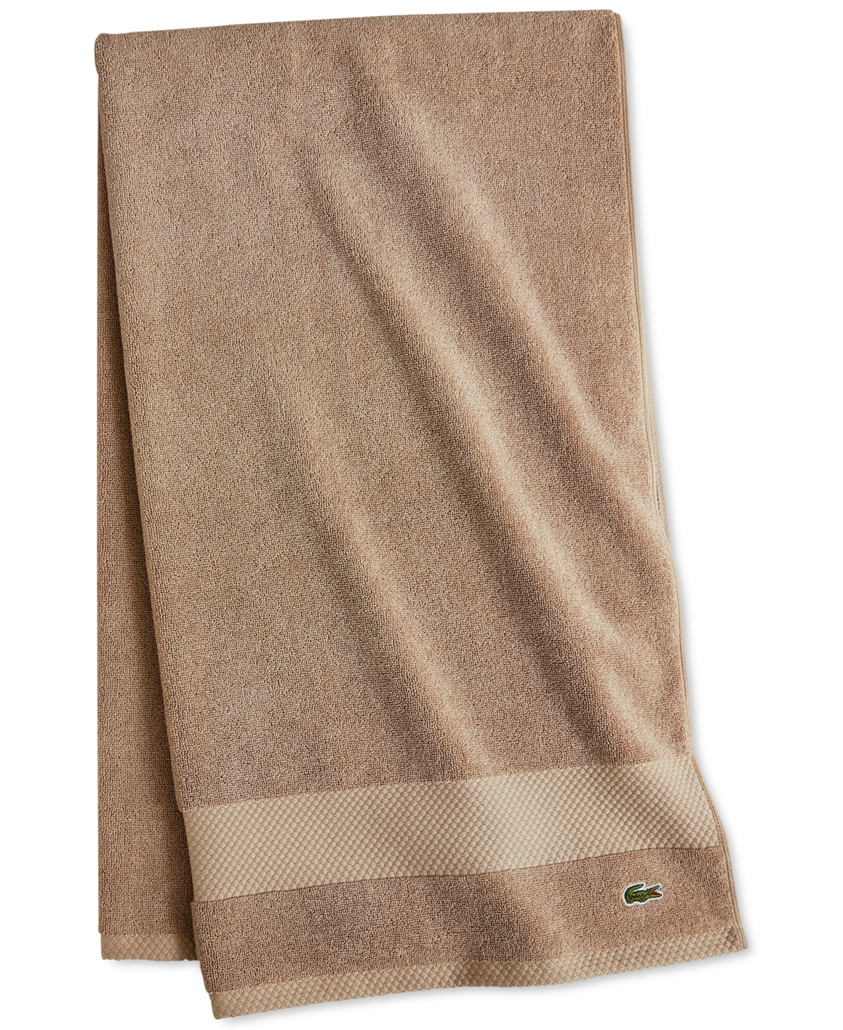 Lacoste Home Heritage Anti-microbial Supima Cotton Bath Sheet, 35" X 70" In Sand