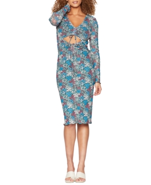 Bcbgeneration Floral-print Cut-out Dress In Floral Print