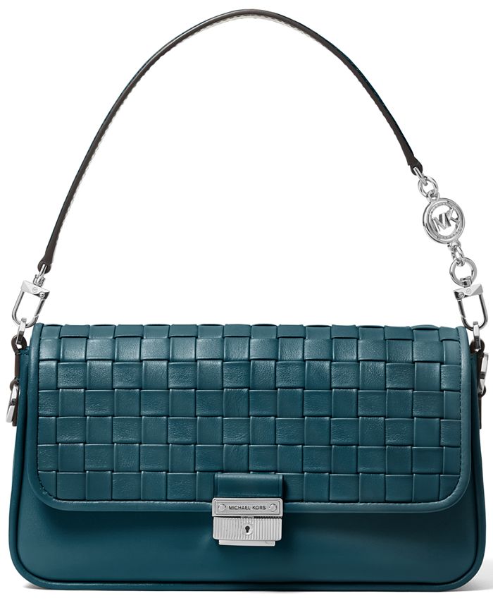 Michael michael kors bradshaw woven leather convertible shoulder bag Outlet