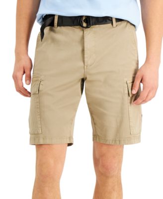 Men's Grand Stretch Cargo Shorts with D-Ring Logo Belt 
