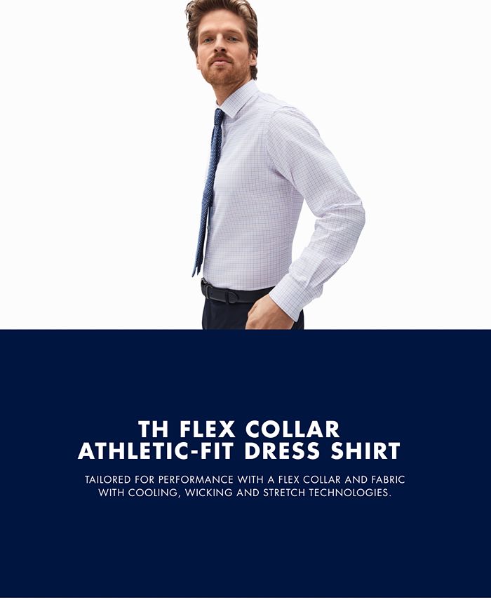 Tommy Hilfiger Men's Athletic Fit Performance Stretch TH Flex Collar