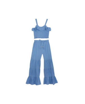 Rare Editions Big Girls Gauze Pant Set 2 Piece Set