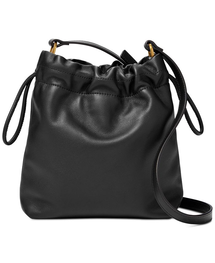 Fossil Women's Gigi Leather Drawstring Crossbody & Reviews - Handbags ...