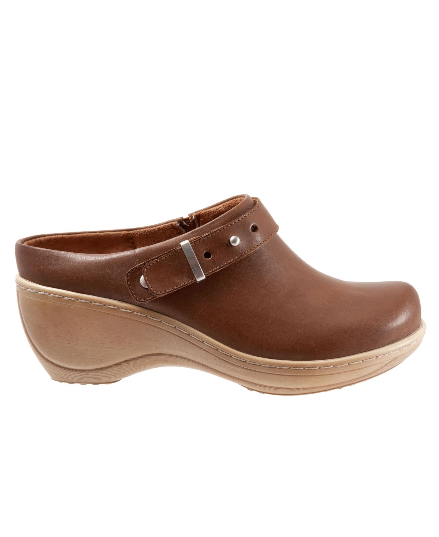 Женские сабо SoftWalk Marquette Clog, цвет: Седельно-коричневый — фото 2
