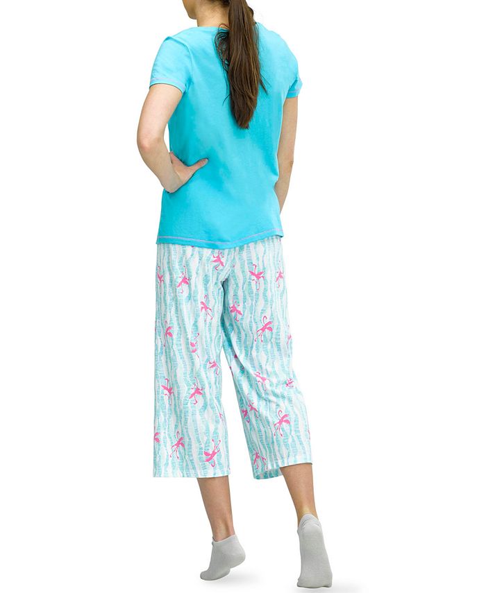 Hue Flamingo Capri Pajama Pants Set - Macy's