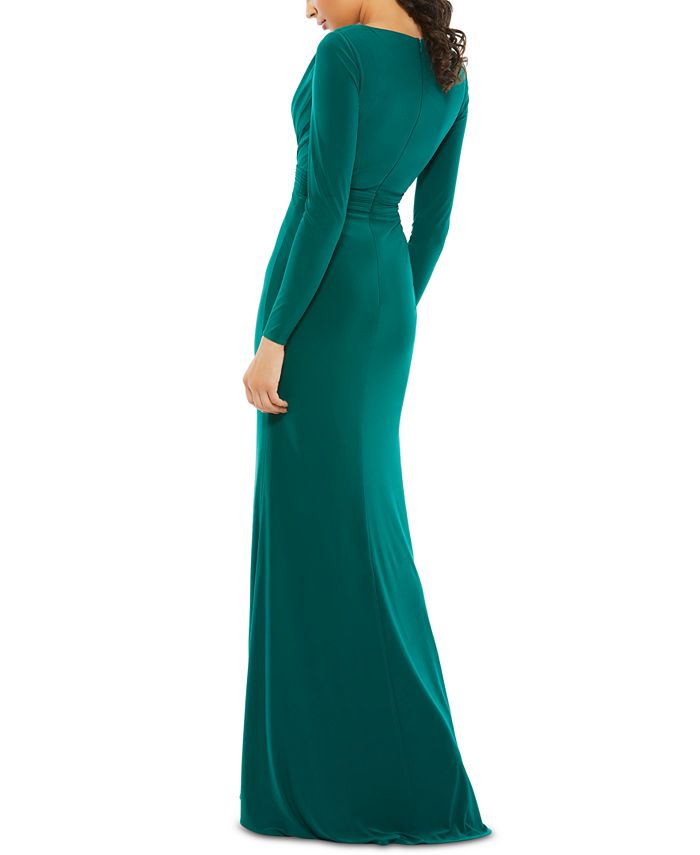 MAC DUGGAL High-Slit Evening Gown & Reviews - Dresses - Women - Macy's