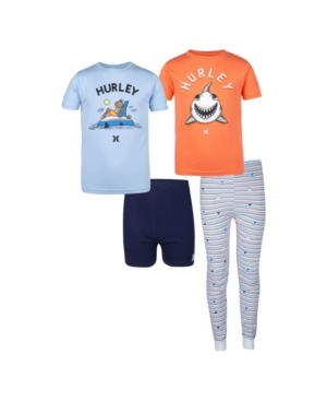 Hurley Big Boys 4 Piece Ocean Friends Pajama Set