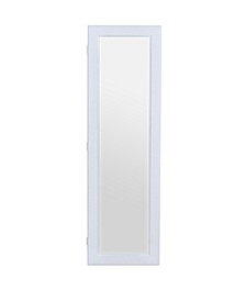 Wall Mounted White Jewelry Armoire with Mirror