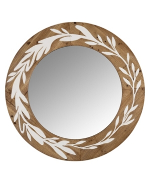 Stratton Home Decor Darcy Carved Wood Wall Mirror In Light Natural Wood