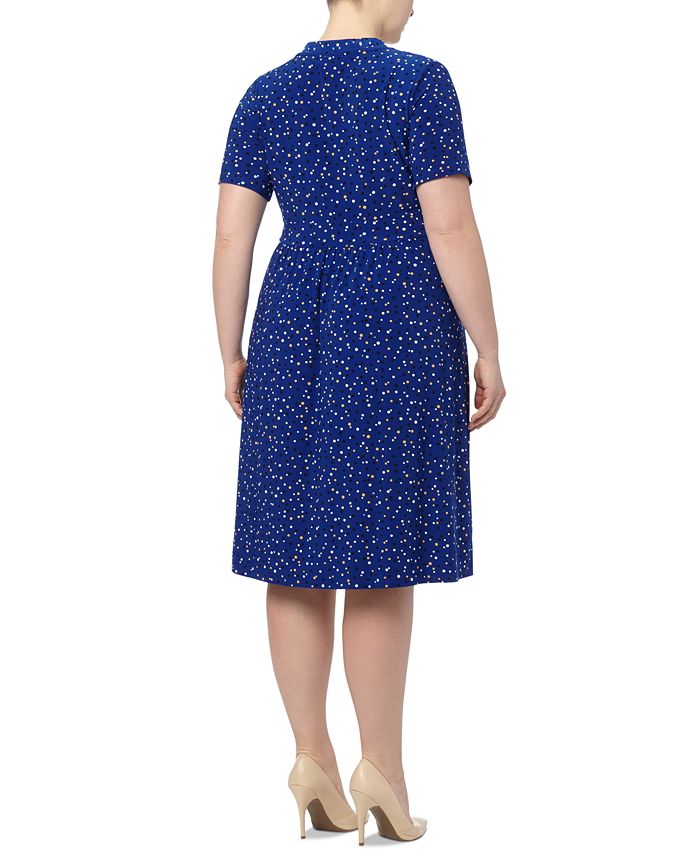 Anne Klein Plus Size Dot-Print Dress - Macy's