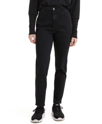 High-Rise Tapered Ankle Jeans