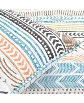 Hygge Geo 3 Piece Quilt Set, Full/Queen