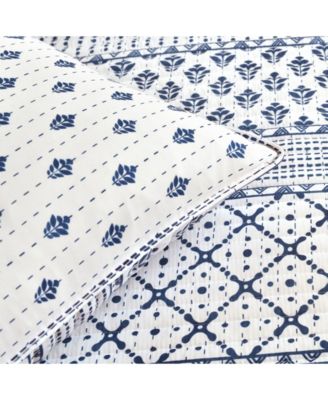 Monique Stripe 3 Piece Quilt Set, Full/Queen