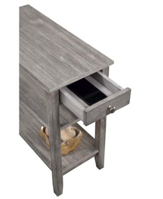 American Heritage 1 Drawer Chairside End Table with Shelves