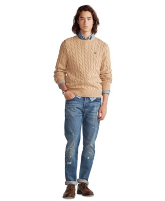 Men's Cable-Knit Cotton Sweater