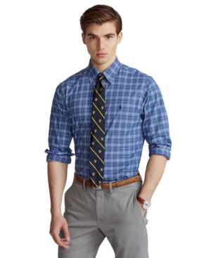 Polo Ralph Lauren Men's Classic-Fit Checked Stretch Poplin Shirt
