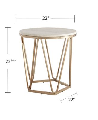 Lunia Faux Stone Round Coffee Table