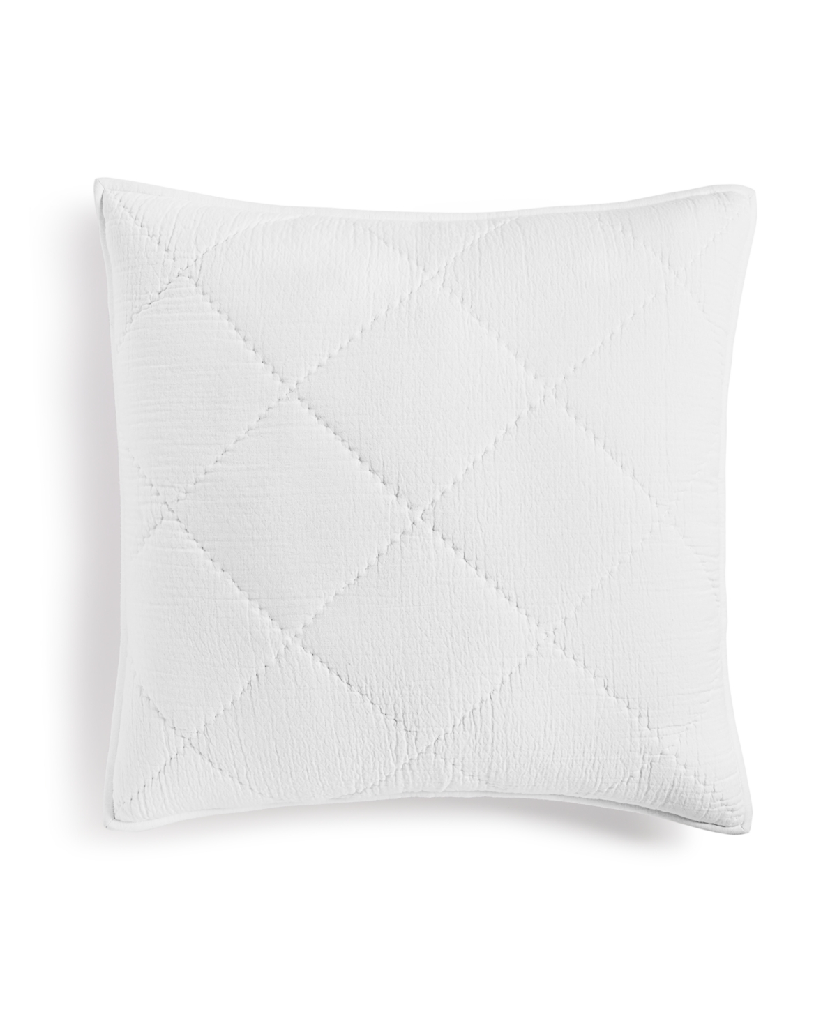 Dobby Diamond Quilted Sham, European, Created for Macy's - Natural