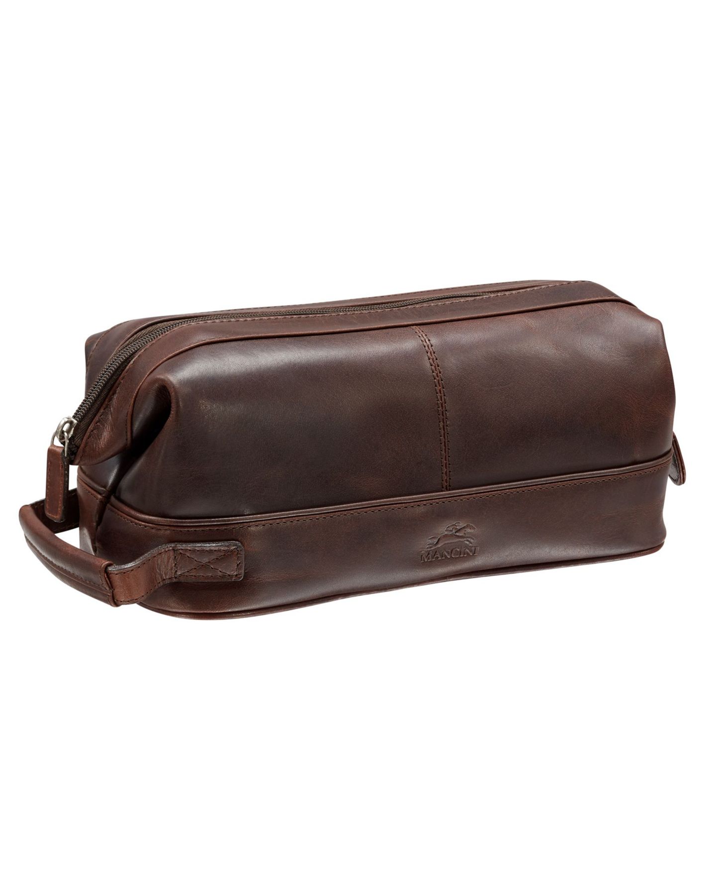 Мужской несессер Mancini Classic Toiletry Bag, цвет: Коричневый — фото 3