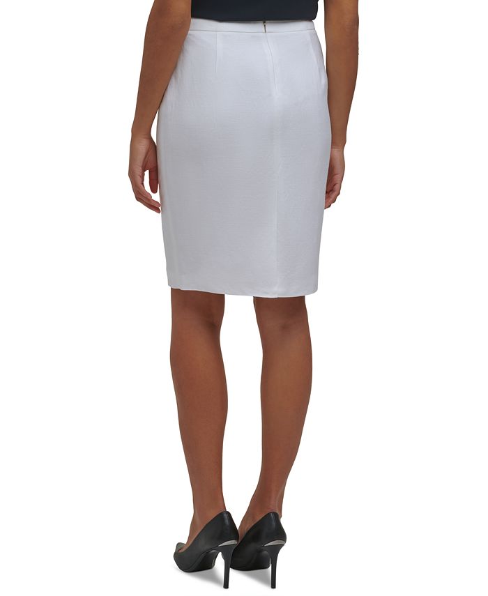 Calvin Klein Petite Asymmetrical-Hem Pencil Skirt - Macy's