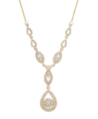 Wrapped in Love Diamond Double Drop Pendant 17 in 14k White Gold or 14k Yellow Gold 1-12 ct tw Created for Macys - Yellow Gold 5250$