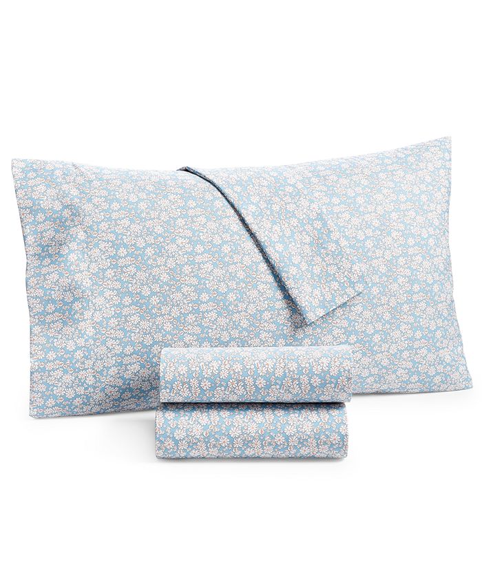 Closeout! Martha Stewart Essentials 200-Thread Count 4-Pc. Queen Sheet Set Bedding Cream Size 16S main image 1