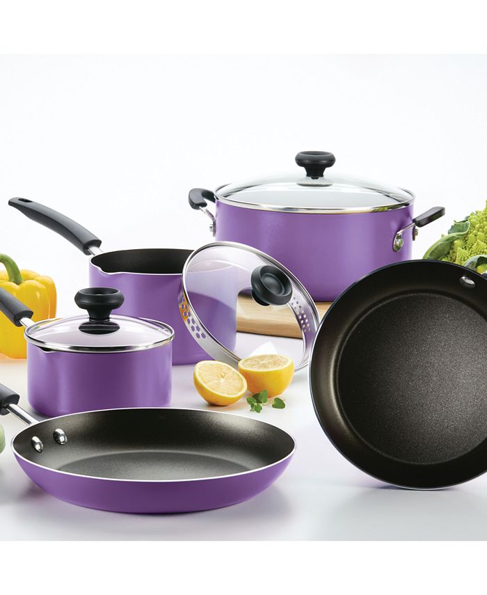 Farberware 12Pc. Aluminum Nonstick Cookware Set Purple Macy's