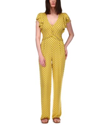 Michael kors jumpsuit yellow discount